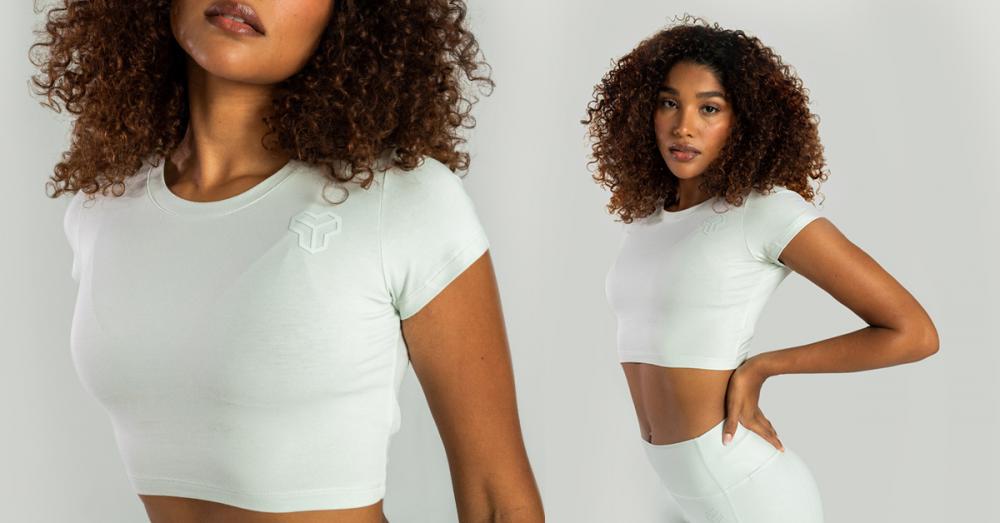 Ženski crop top Essential Moon Grey - Strix