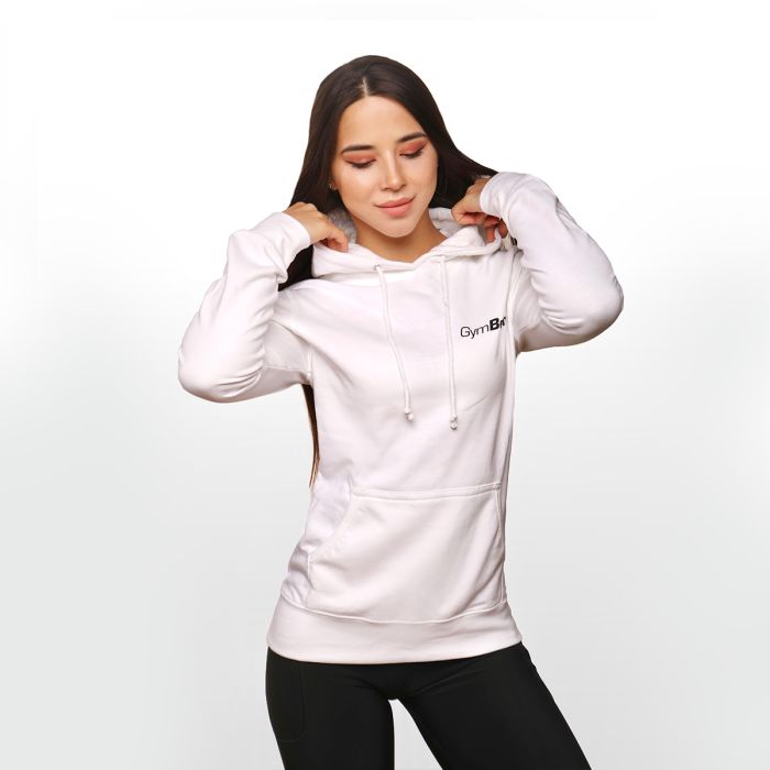 Ženski pulover PRO Hoodie White - GymBeam