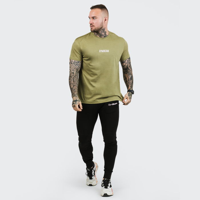 Moška majica s kratkimi rokavi FIT Olive - GymBeam