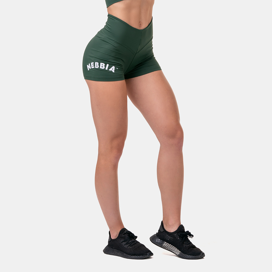 Ženske kratke hlače Classic Hero High Waist Green - NEBBIA