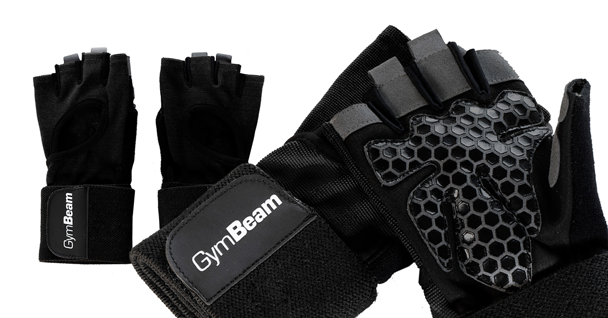 Ženske fitnes rokavice Guard Black - GymBeam